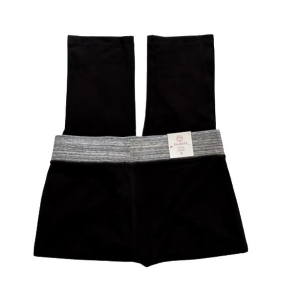 Talbots Leggings Pants Black Gray Classic Active Leisure Yoga Crop Pants Small - Picture 10 of 12